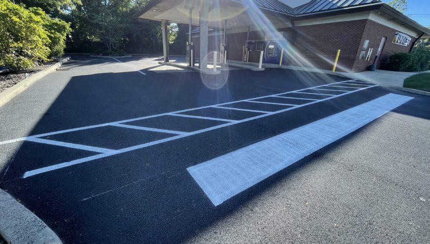 lines striping in Bucks County Bank