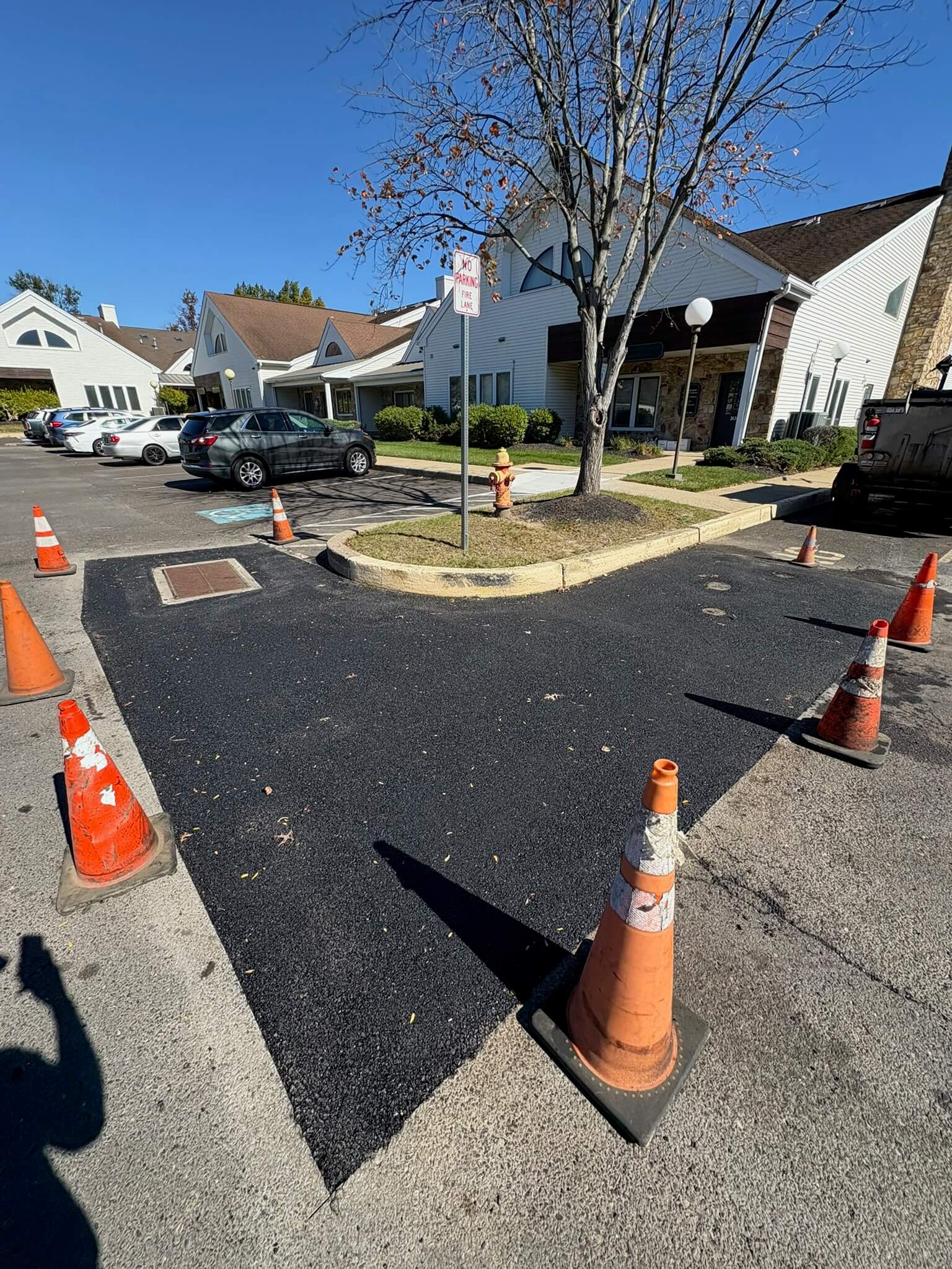 After asphalt repair — smooth seamless patch Warrington PA